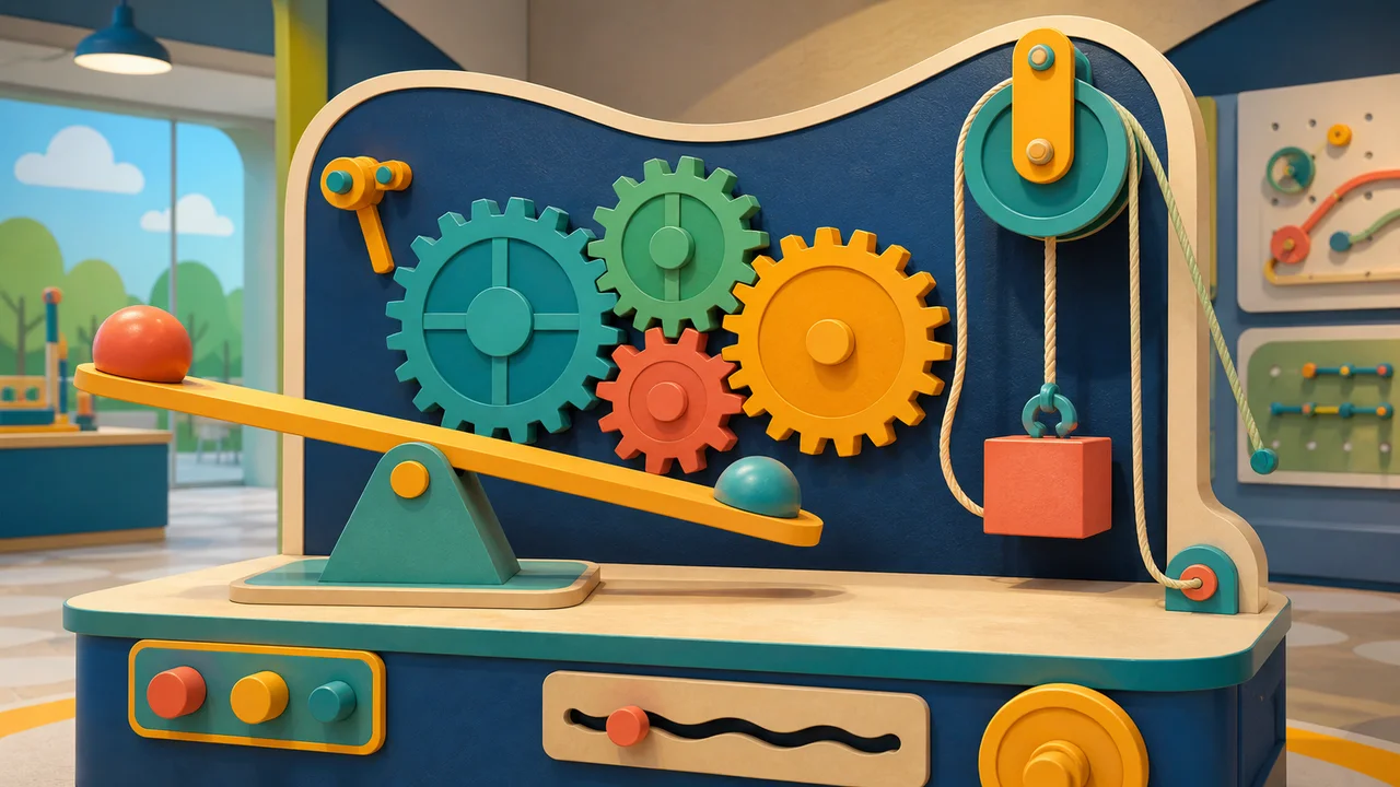 Illustrazione STEM per Officina delle macchine
